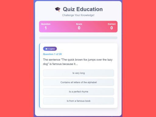 Quiz Education gameplay preview